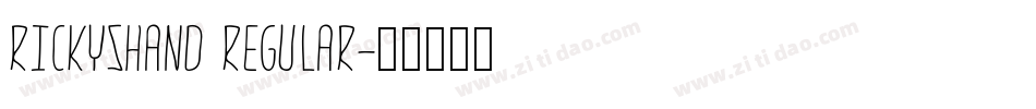 RickysHand Regular字体转换